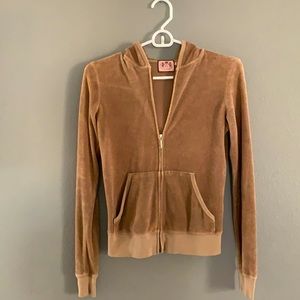 Terry cloth Juicy couture stretchy zip up hoodie.